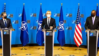 NATO Secretary General w/the US Secretary of State and the US Secretary of Defense 🇺🇸, 14 APR 2021