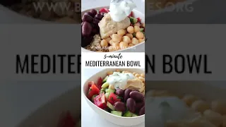 5-Minute Mediterranean Bowl Recipe healthy lunch