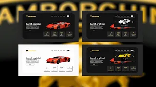 Lamborghini website design with Adobe XD