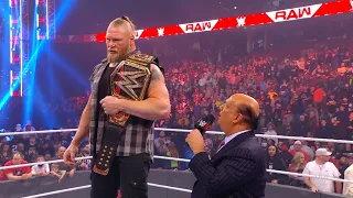 Brock Lesnar speaks for the first time after winning the title on Day 1 - WWE Raw 1/3/22