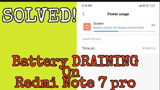 FIX BATTERY DRAINING ISSUE ON REDMI NOTE 7 PRO || INCREASE BATTERY BACKUP OF REDMI NOTE 7 PRO 🔥 🔥