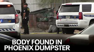 Body found inside burning Phoenix dumpster
