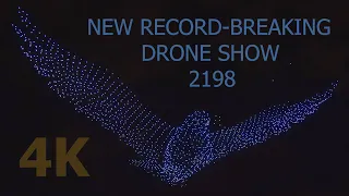 World record breaking drone holographic light show in Petersburg Russia 4K  Шоу дронов в Петербурге