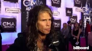 Steven Tyler / Aerosmith on the CMA Awards Red Carpet 2014