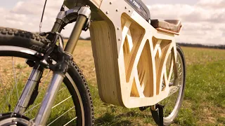 This Incredible Wooden e-bike made almost entirely from plywood