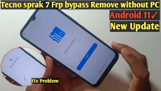 Tecno spark 7 Frp bypass 2023 || Tecno spark 7t Frp bypass Android 11 || kf6k Frp bypass Without pc