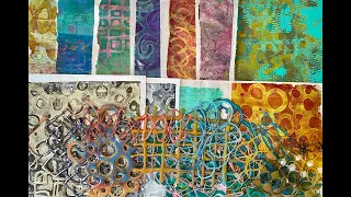 How Does Hot Glue Gun + Gel Plate + Paint = Amazing Collage Papers?
