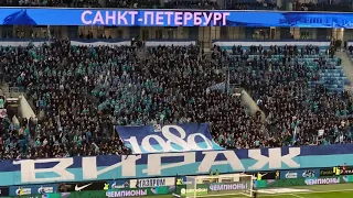 Вираж покидает стадион на 40 минуте матча Зенит - Динамо