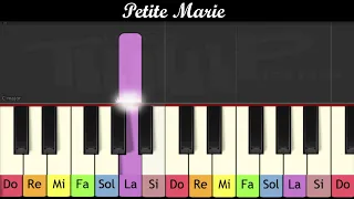 Apprendre au piano très facile la chanson "Petite Marie" de Francis Cabrel (pour grands débutants)