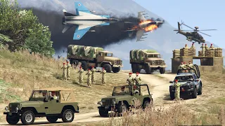 Ukrainian Air Attack on Russian Military Convoy | Russia vs Ukraine War - GTA 5