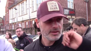 Walking Dead star Andrew Lincoln at Exeter City Football Club