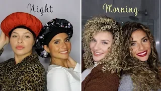 OUR CURLY HAIR SLEEP ROUTINES FOR PRESERVING LONG AND SHORT CURLS OVERNIGHT (with my SEESTER! FUNNY)