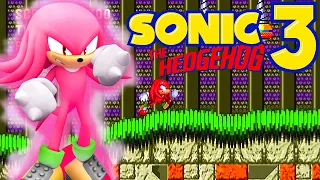 Sonic the Hedgehog 3 (Knuckles) (Genesis/Mega Drive) Playthrough/Longplay (All Emeralds) (No Damage)