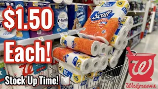 $1.50 Scott Toilet Paper! | Easy Walgreens Couponing Deal | Stock Up Time! 🧻🙌🏽