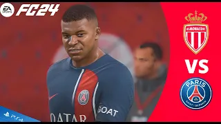 FC 24 psg vs Monaco|Ligue1|PS4™[gameplay] difficulté ultime