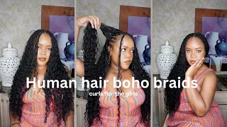 Super full Boho braids with good human hair | ft ygwigs