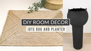 DIY Jute Rug & Planter | Home Decor on a budget | Dusty Hues