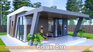 Modern small House Design | Simple House 6m x 8m