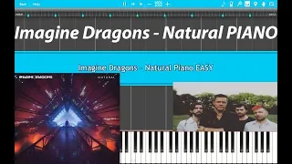 Imagine Dragons - Natural Piano Tutorial EASY (Piano Cover) First Upload EASIEST