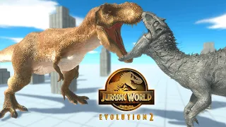 (JWE2) TREX vs INDOMINUS REX - Animal Revolt Battle Simulator