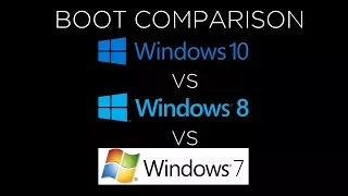 Boot Comparison Windows 10 VS Windows 8 VS Windows 7