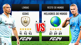 ICONS 🆚 MELHORES do MUNDO no EA FC 24! Quem GANHA? 🏆