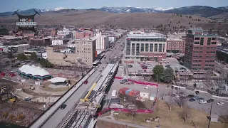 Drone footage over beautiful Missoula