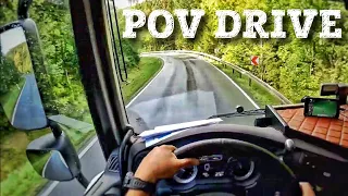 POV Truck Driving DAF XF 480. Most Beautiful Deutschland Road🇩🇪.