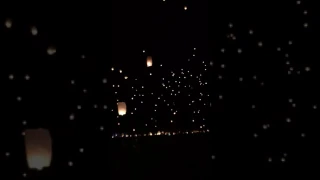 Sending off my lantern at The Lights