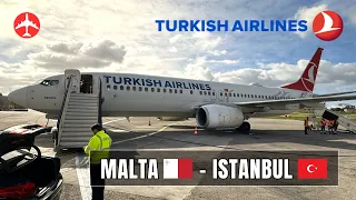 TURKISH AIRLINES B737-800 | Malta to Istanbul | Full Flight Report [Feb. 2024]