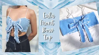 Easy Crochet Top: Eula Bow Top : With Size Adjustment Guide