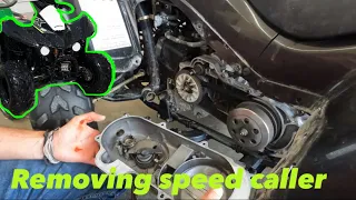 Removing speed collar on Kawasaki KFX 50  / how to remove it!￼￼