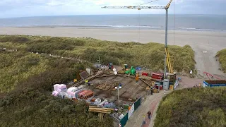 Sturmklause Juist: Bauarbeiten direkt am Strand