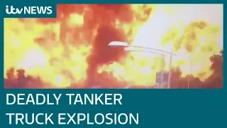 Tanker explosion on Italian motorway kills two | ITV News