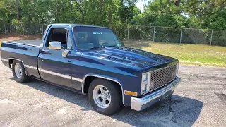 454 powered 1987 Chevrolet C10 pickup at I-95 Muscle