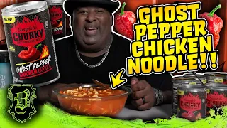 Devouring a BIG Bowl Of Campbell's GHOST PEPPER Chicken Noodle!