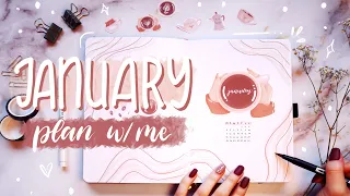 relaxing bullet journal setup ✨ |  january 2021 plan with me | cozy coffee theme