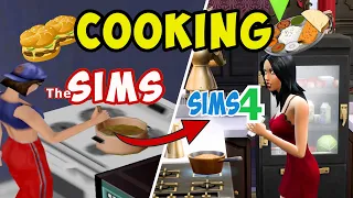 Sims 1, Sims 2, Sims 3, Sims 4 - Cooking Evolution