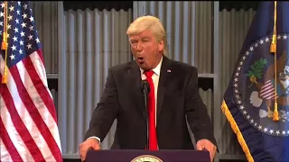 Saturday Night Live SNL Alec Baldwin Trump Says Replacing All Of Michelle's Veggies With McNuggets!