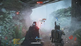 Watch Darth Vader hold block and dash back - SWBF2