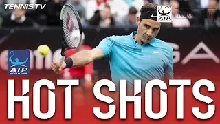Hot Shot: Federer Nails Backhand Return Winner Stuttgart 2018