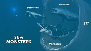 Sea Monsters Size Comparison. The Largest Sea Animals, Living and Prehistoric