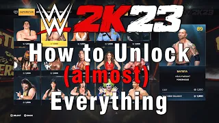 WWE 2K23 How to Unlock (almost) Everything Tutorial