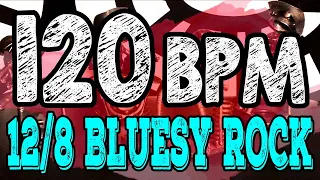 120 BPM - Blues Rock Shuffle #1  - 12/8 Drum Track - Metronome - Drum Beat