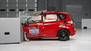 2013 Honda Fit driver-side small overlap IIHS crash test