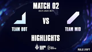 HIGHLIGHTS TEAM BOT vs TEAM MID | BL Tiếng Việt | 2024 SEASON OPENING | RULE THE RIFT