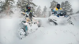 On quad bikes in deep snow | Ride the new CF MOTO X1000