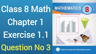 Class 8 Math New Book Chapter 1 Exercise 1.1 Question 3 | Class 8 Math New Book Unit 1 Exercise 1.1