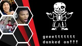 Let's Players Reaction To Sparing/Getting Dunked On By Sans | Undertale (Genocide)