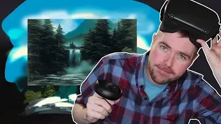 ASMR Doing a Bob Ross Painting in VR [Oculus Quest]